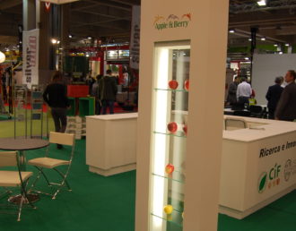 APOT Associazione Produttori Ortofrutticoli Trentini, fiera Interpoma. Bolzano, novembre 2016 - progettazione e allestimento spazio espositivo